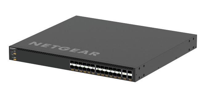NETGEAR XSM4328FV-100AJS AV Line 28-Port 10GigE SFP+ Managed Switch 24x 10GigE SFP+ 4x 25G SFP28 Ports NETGEAR — view 2