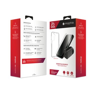 ZAGG Essential Bundle for Samsung Galaxy A56 5G (Clear Case, Glass+, 25W1C) ZAGG — view 2