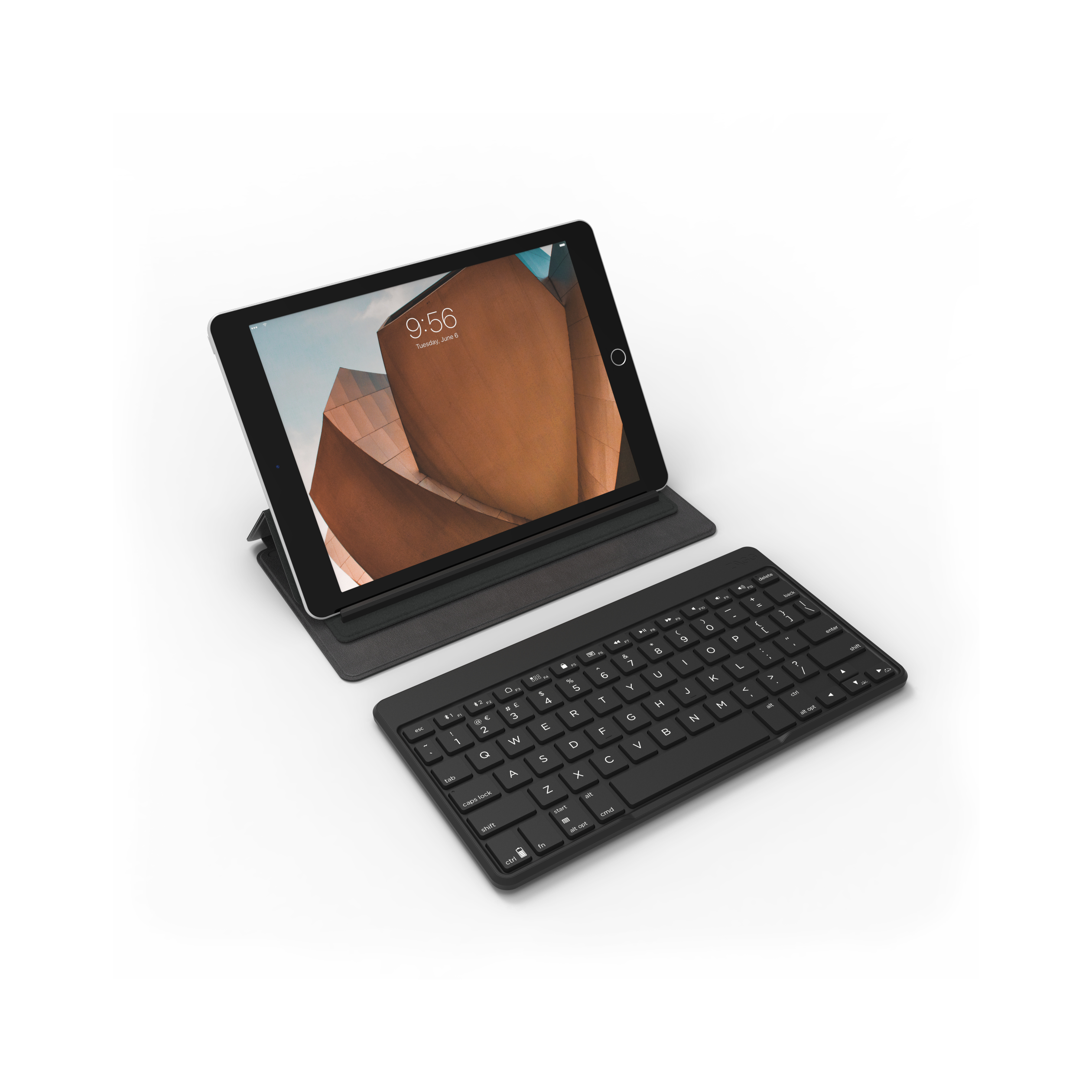 Zagg Universal Keyboard 7 Color Backlit Fabric Stand Flex KB - Black English ZAGG — view 2
