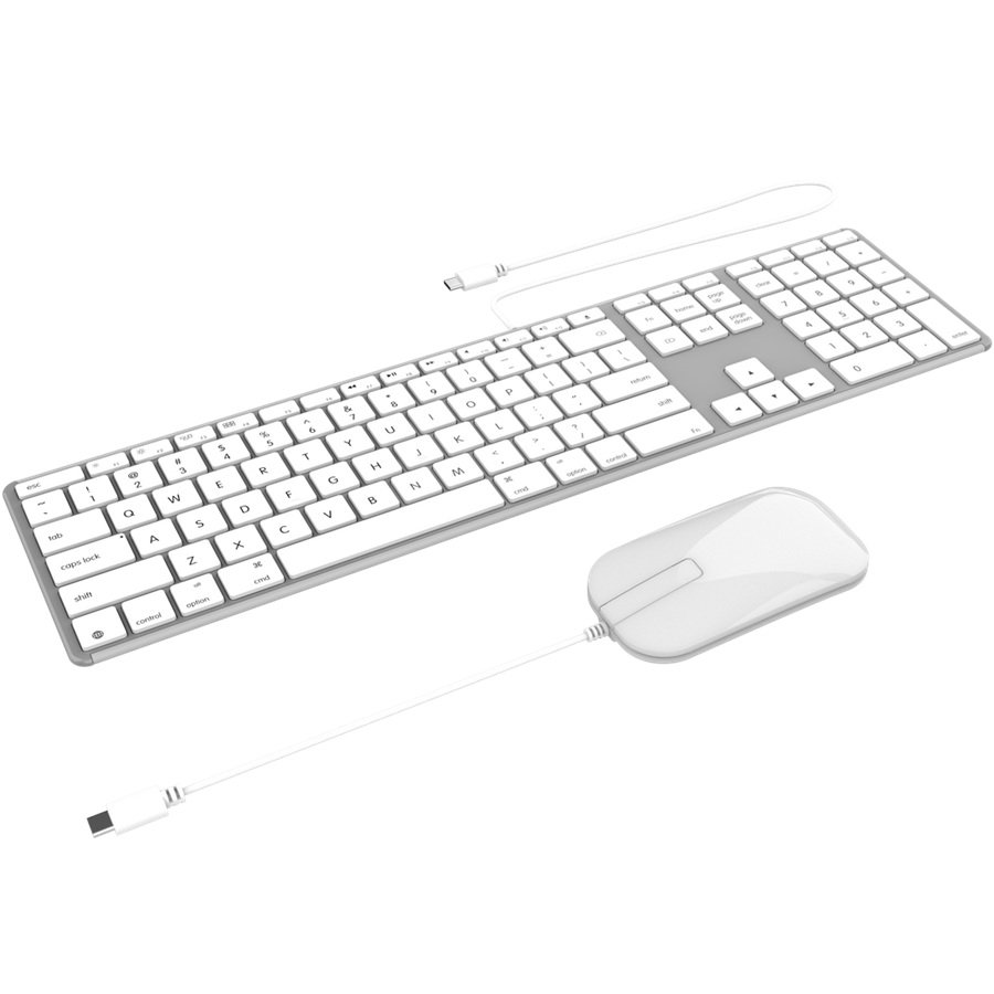 ZAGG Keyboard Mouse Combo Education, Apple/Universal, USB-C, White ZAGG — view 2