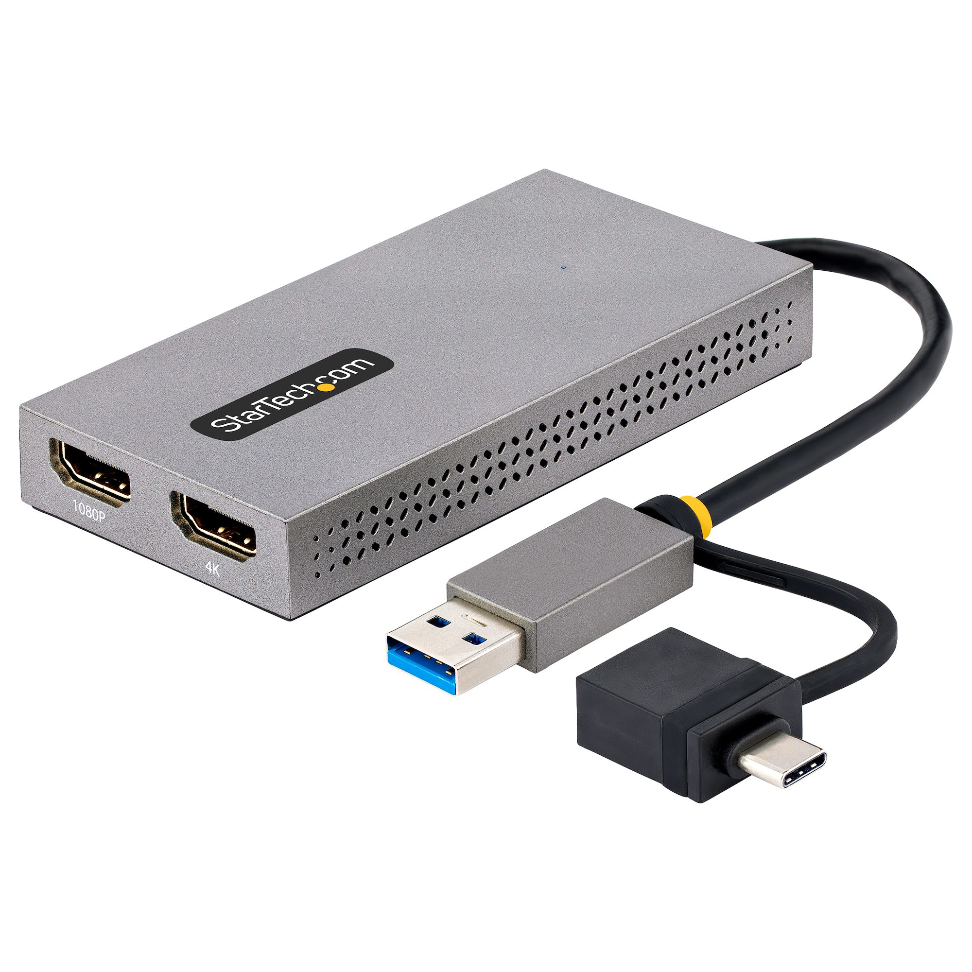 STARTECH.COM USB TO DUAL HDMI ADAPTER, USB A/C TO 4K30+1080P HDMI CONVERTER 3 YR STARTECH — view 2