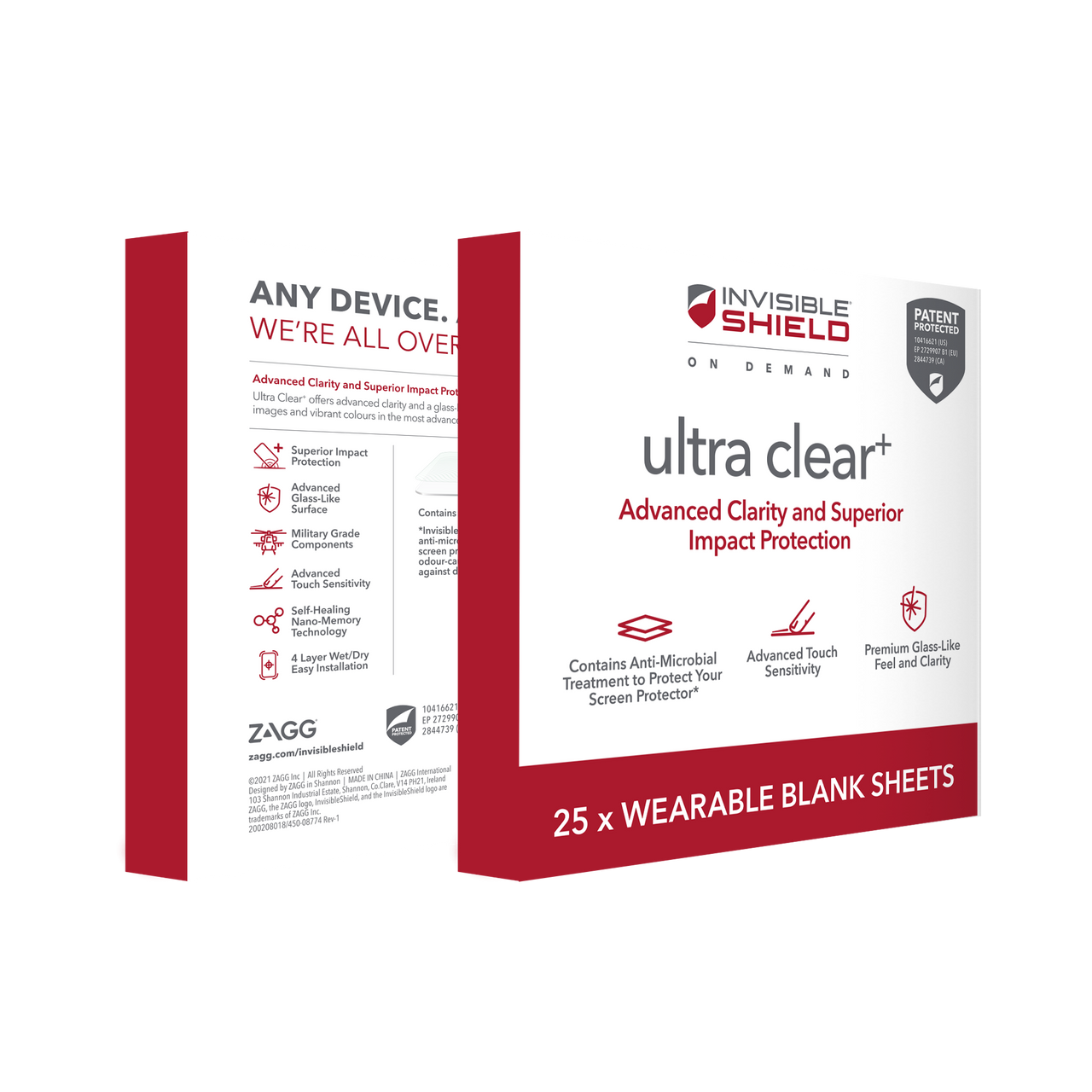 Zagg ISOD Ultra Clear Plus Smart FM Wearable 25PK ZAGG — view 2