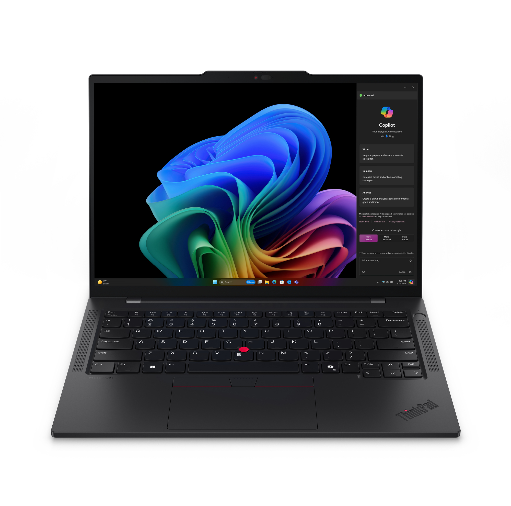 LENOVO T14S G6, 14" WUXGA TOUCH, SNAPDRAGON X1E-78-100, 32GB, 512GB, W11P, 3YP+CO LENOVO — view 2
