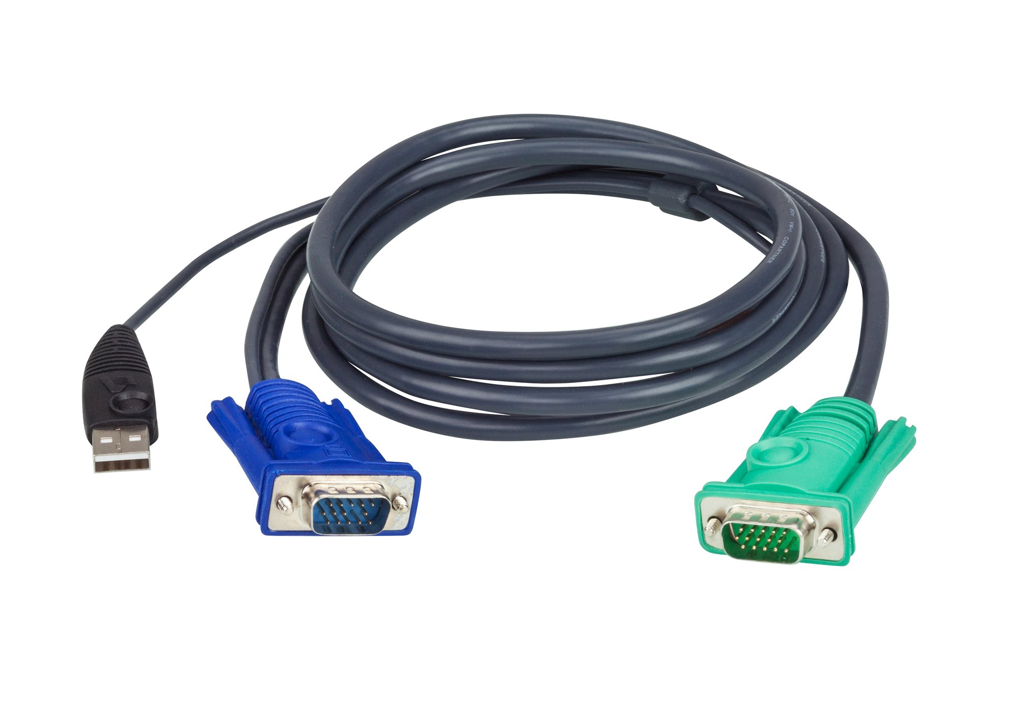 ATEN 1.8M 3IN1 VGA USB CONSOLE KVM SPLIT CABLE ATEN — view 1