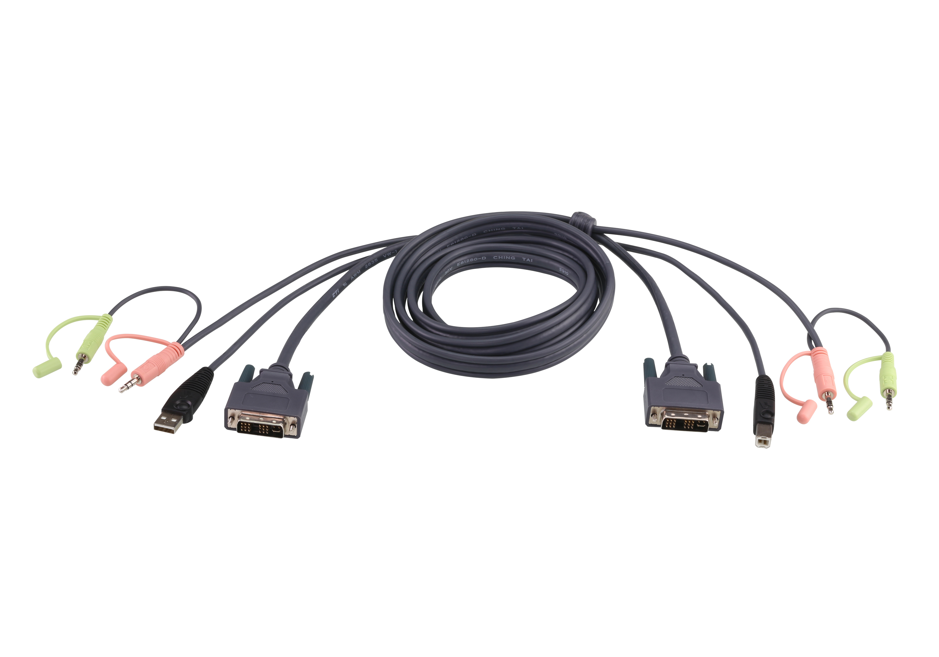 ATEN 1.8M DVI-D MALE TO MALE WITH USB MALE TO FEMALE CABLE ATEN — view 1