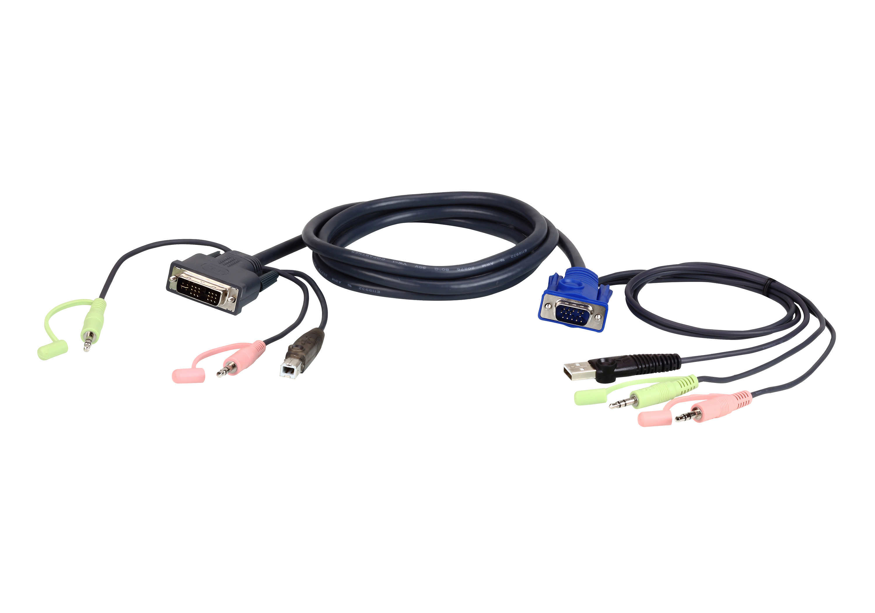 ATEN 3M USB VGA TO DVI-A KVM CABLE WITH AUDIO ATEN — view 2