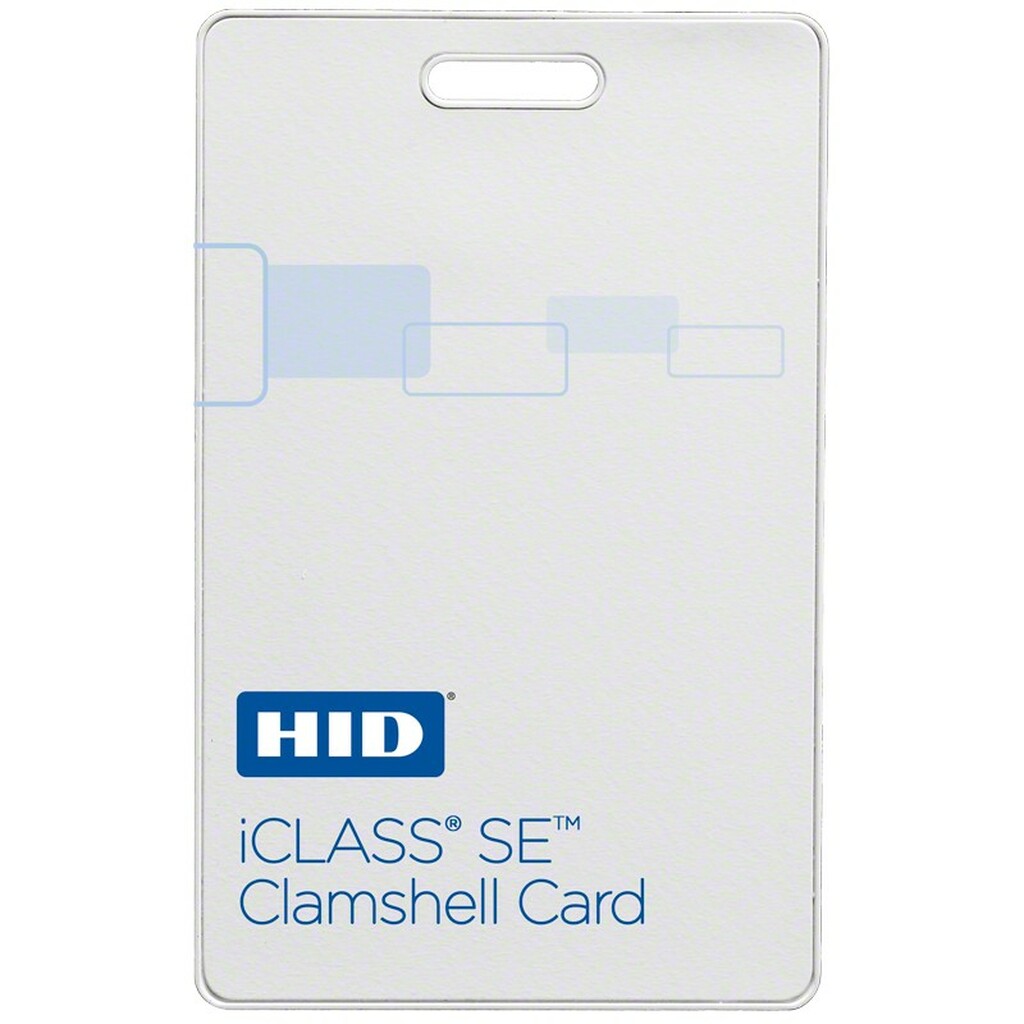 HID ICLASS SE CLAM 2K/2 NO PROG, F-MATTE, B-HID LOGO, NO PRINTING VERT SLOT HID — view 2
