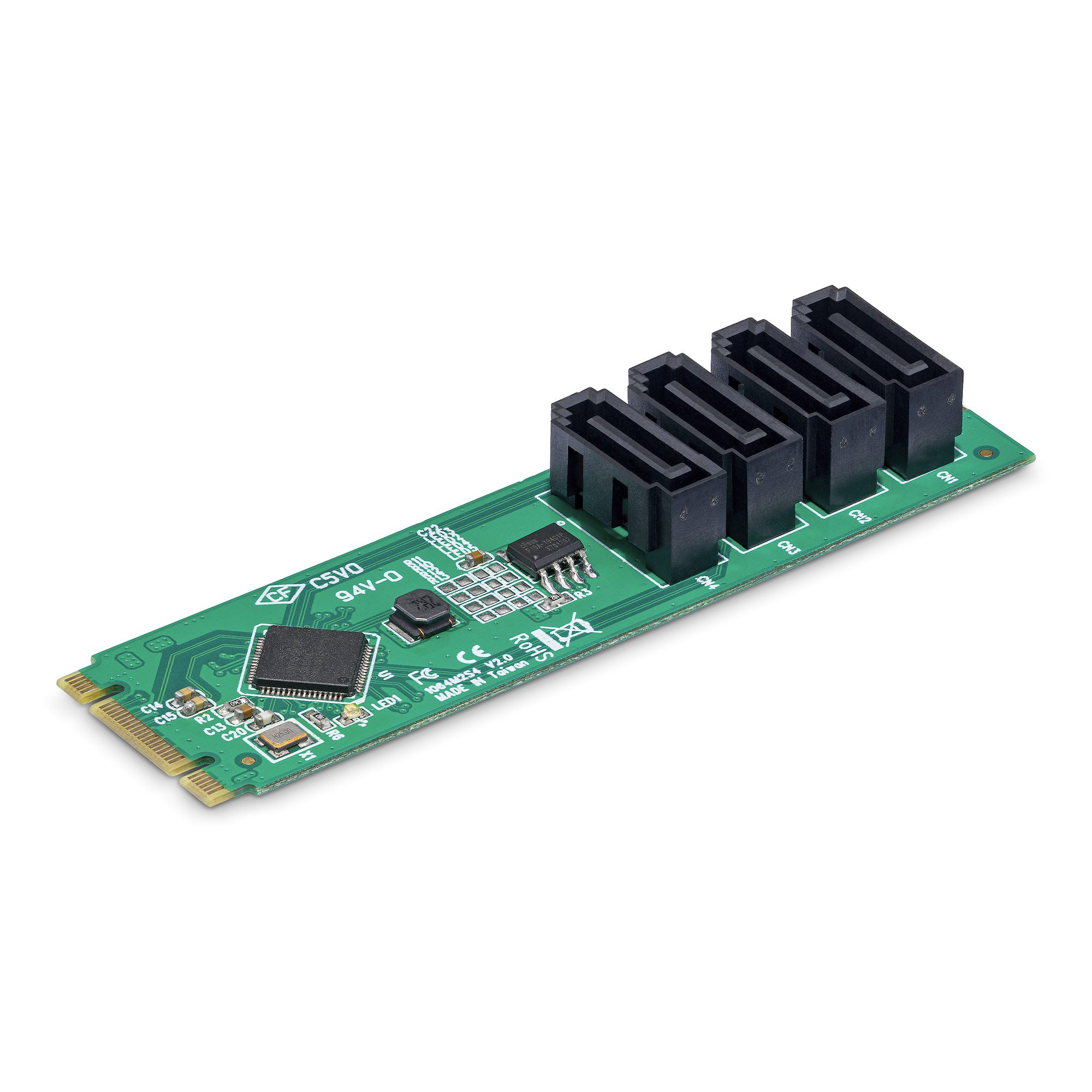 STARTECH.COM 4-PORT M.2 TO SATA ADAPTER CARD, M.2 TO SATA EXPANSION CARD, 2 YR STARTECH — view 2
