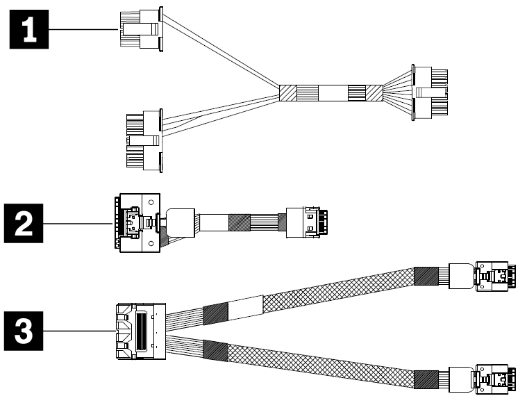 LENOVO THINKSYSTEM SR630 V2 8X2.5" SAS/SATA BACKPLANE CABLE KIT LENOVO — view 2