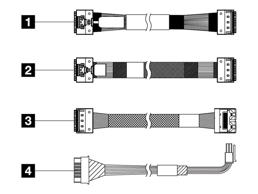 LENOVO THINKSYSTEM SR650 V3 2.5" CHASSIS FRONT BP3 SAS/SATA CABLE KIT LENOVO — view 2