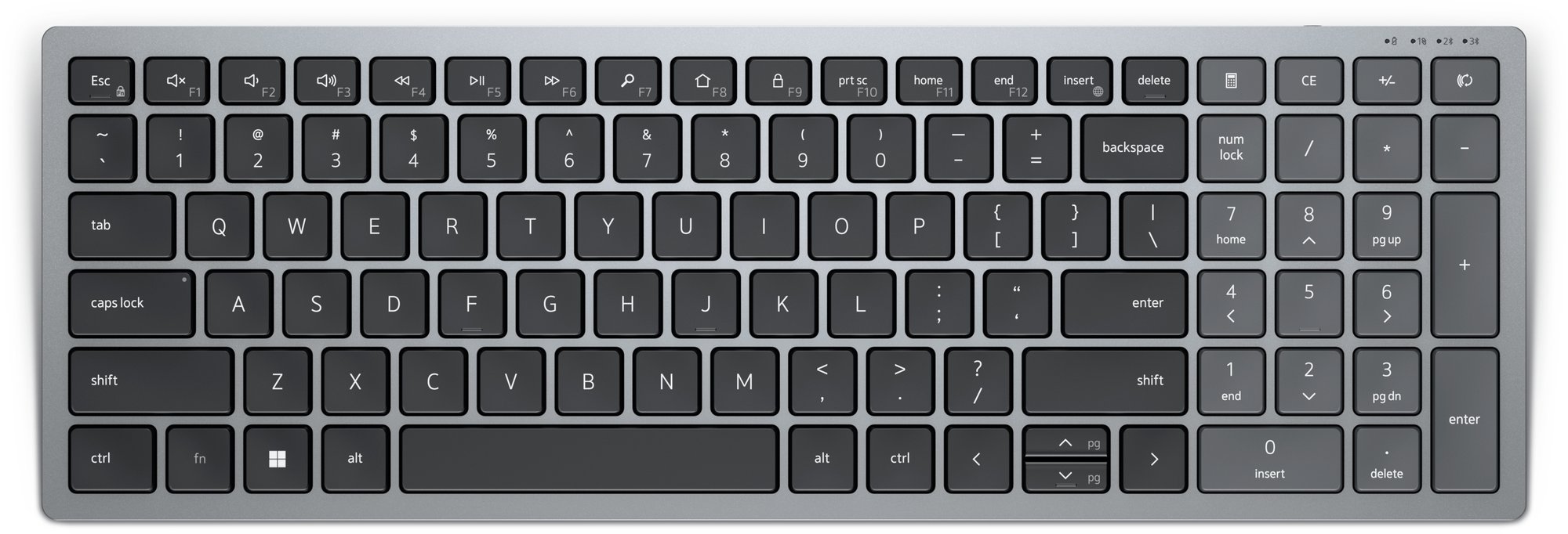DELL COMPACT MULTI-DEVICE WIRELESS KEYBOARD US ENGLISH - KB740 - RETAIL PACKAGING DELL — view 2