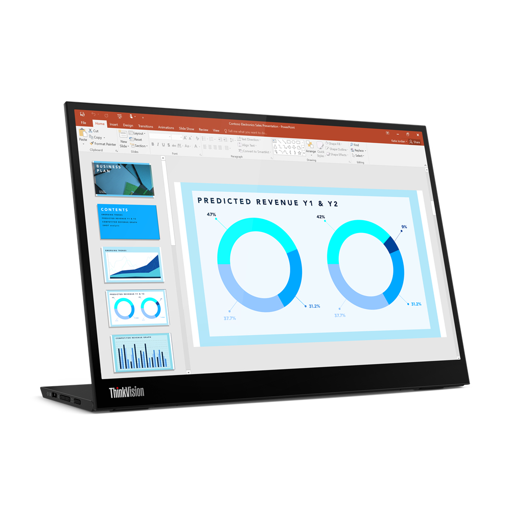 LENOVO M14D MOBILE MONITOR 14"IPS 2240X1400 (16:10), USB-C, TILT, NO POWER ADAPTER, 3YDP LENOVO — view 2