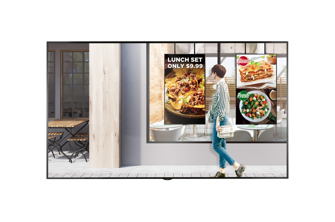 LG 75", UHD, 16:9, 2500NIT, FANLESS, DUAL ORIENTATION, WEBOS WINDOW FACING HIGHBRIGHT PANE LG — view 2
