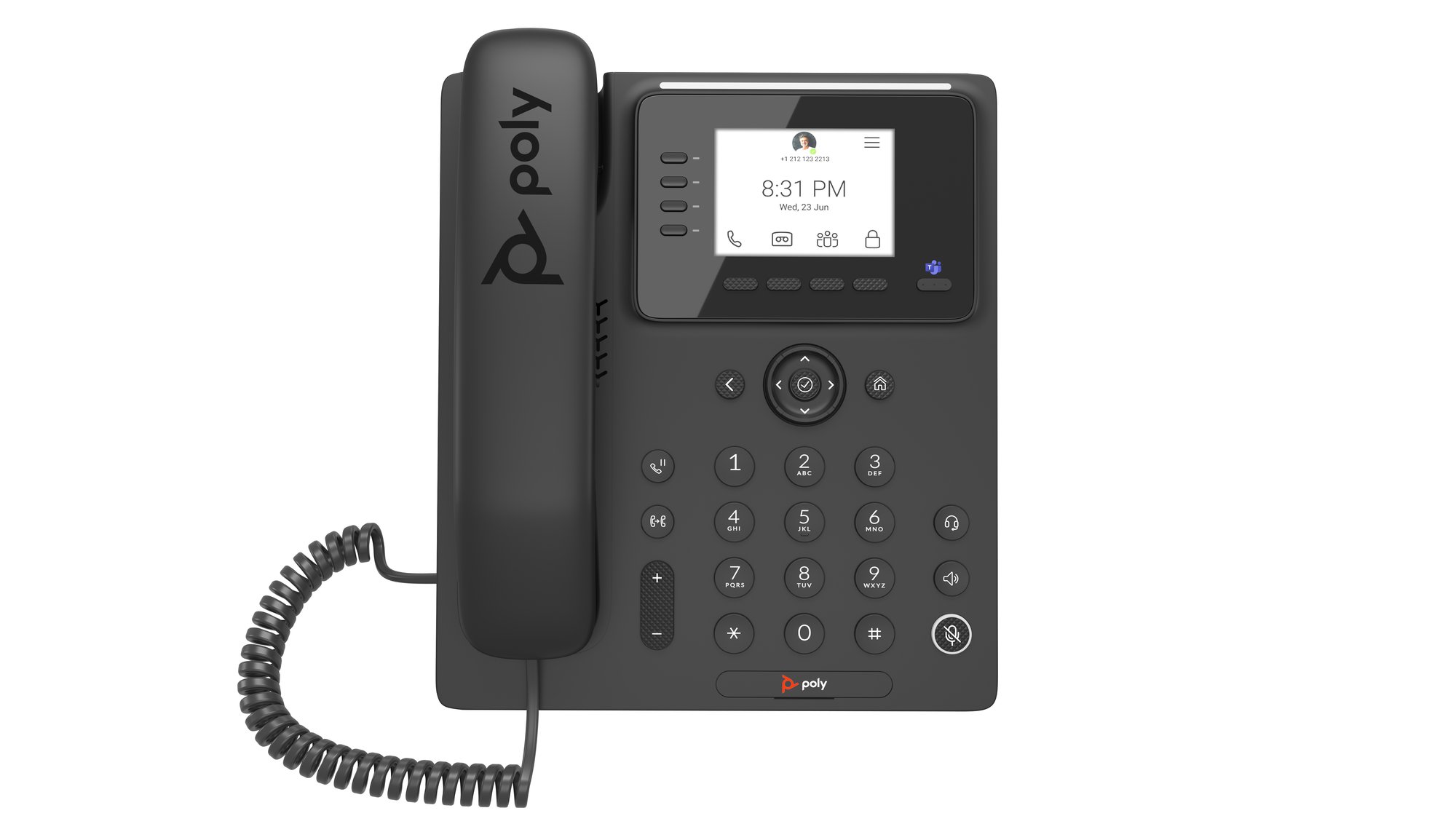 HP Poly CCX 350 Business Media Phone for Microsoft Teams and PoE-enabled HP — view 2