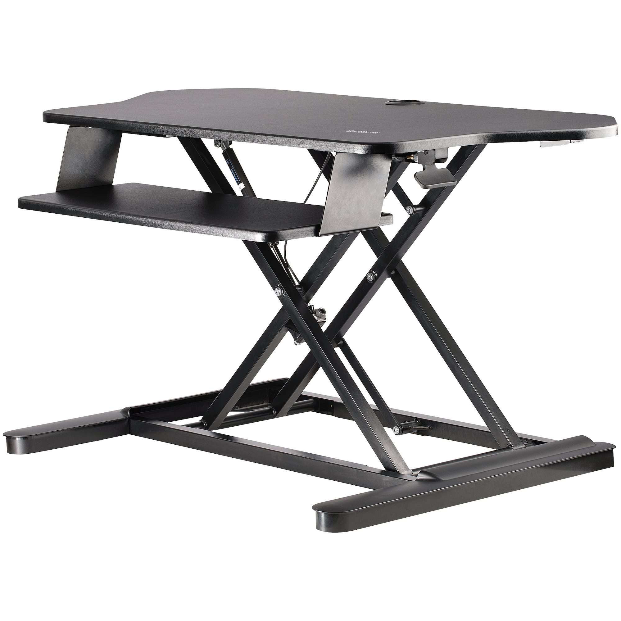 STARTECH.COM CORNER SIT STAND DESK CONVERTER - KEYBOARD TRAY - ASSEMBLED, 2 YR STARTECH — view 2