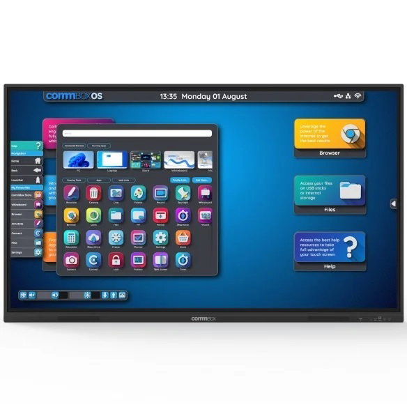 COMMBOX 98" 4K UHD INTERACTIVE CLASSIC DISPLAY (S4), 40-PT TOUCH, ANDROID 11, 5 COMMBOX — view 2