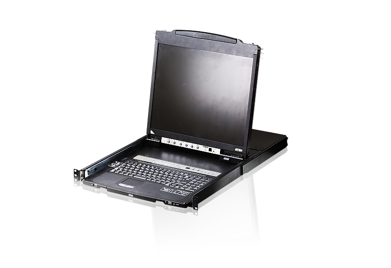 ATEN 19" DUAL RAIL 16 PORT LCD KVM, SUPPORTS SECOND CONSOLE ATEN — view 2