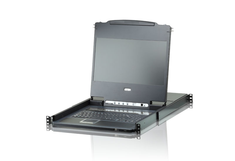 ATEN 17.3" FULL HD 8 PORT DVI LCD KVM ATEN — view 1