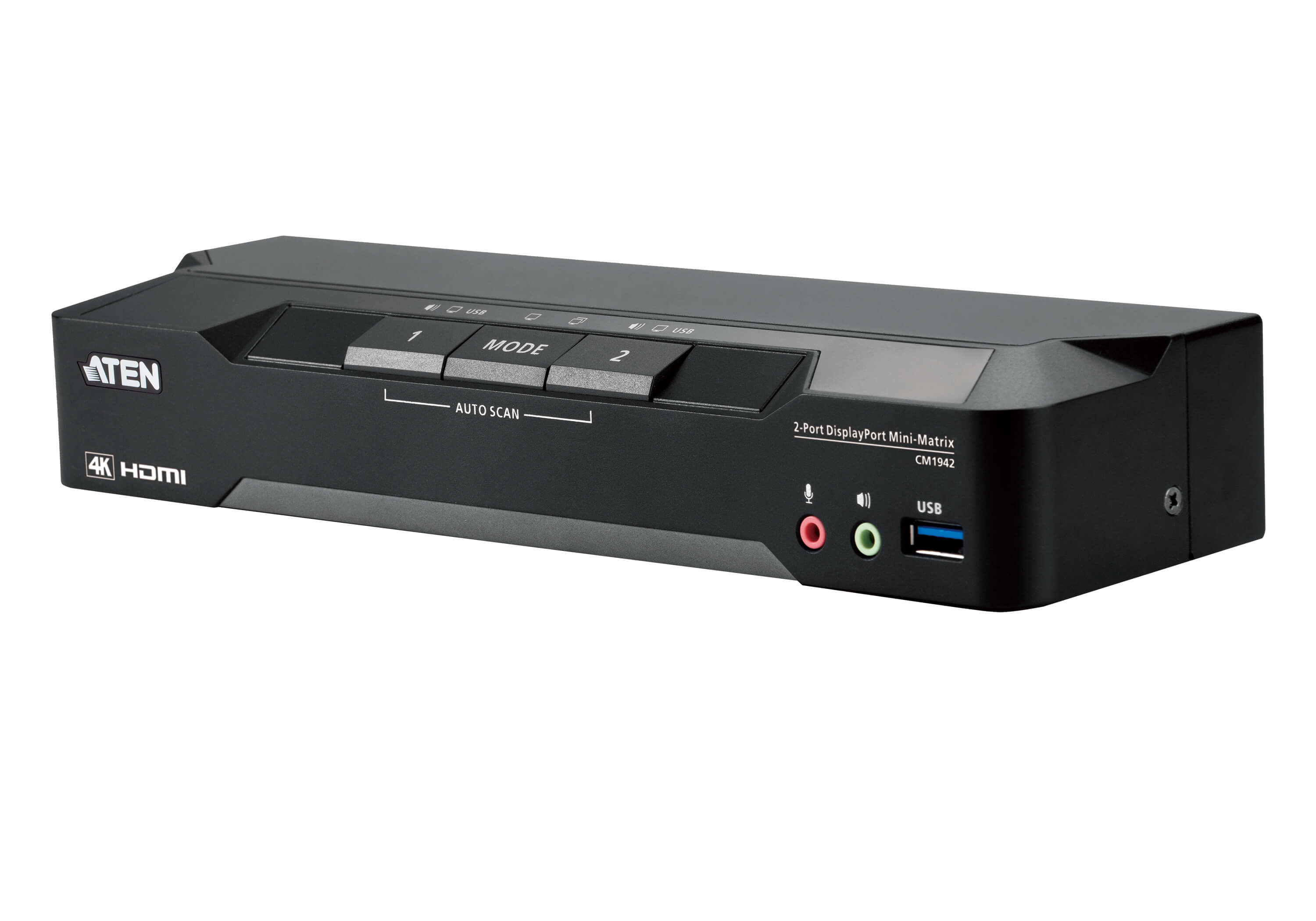 ATEN 2-PORT 4K DISPLAYPORT DUAL DISPLAY MINI-MATRIX BOUNDLESS KVM SWITCH ATEN — view 2