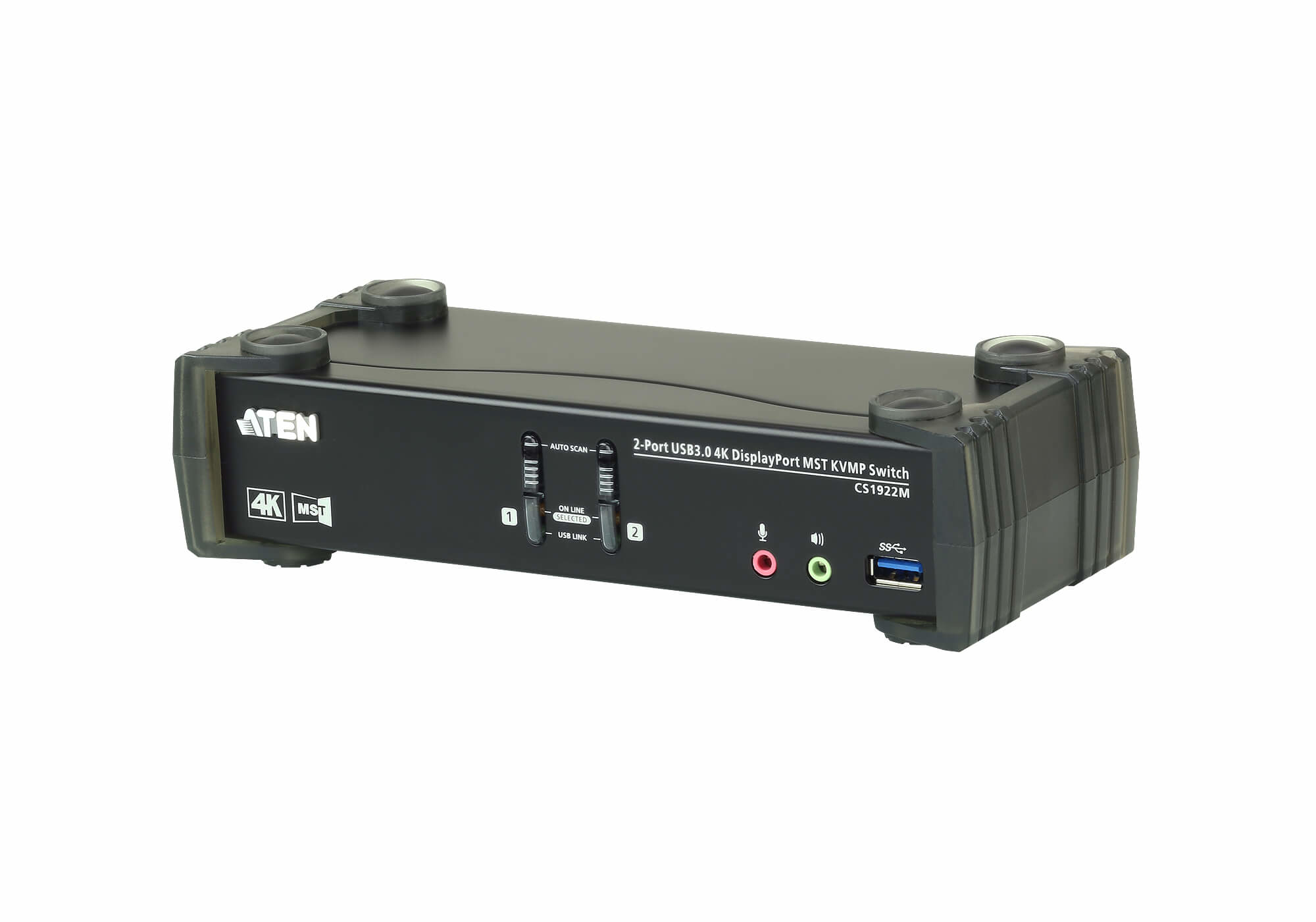 ATEN 2 PORT USB 3.0 4K DISPLAYPORT KVMP SWITCH WITH BUILD IN MST HUB ATEN — view 2