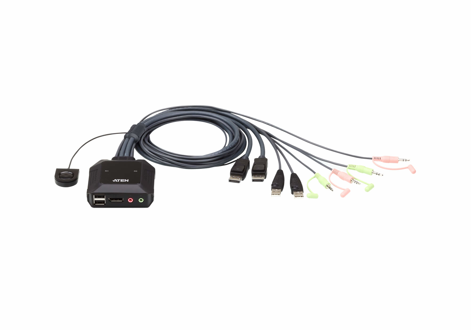 ATEN 2 PORT USB 2.0 DISPLAYPORT CABLE KVM SWITCH WITH AUDIO ATEN — view 2