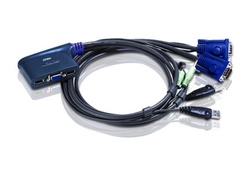 ATEN 2 PORT USB CABLE KVM SWITCH WITH AUDIO ATEN — view 2