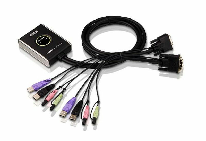 ATEN 2 PORT USB 2.0 DVI CABLE KVMP SWITCH WITH AUDIO ATEN — view 2