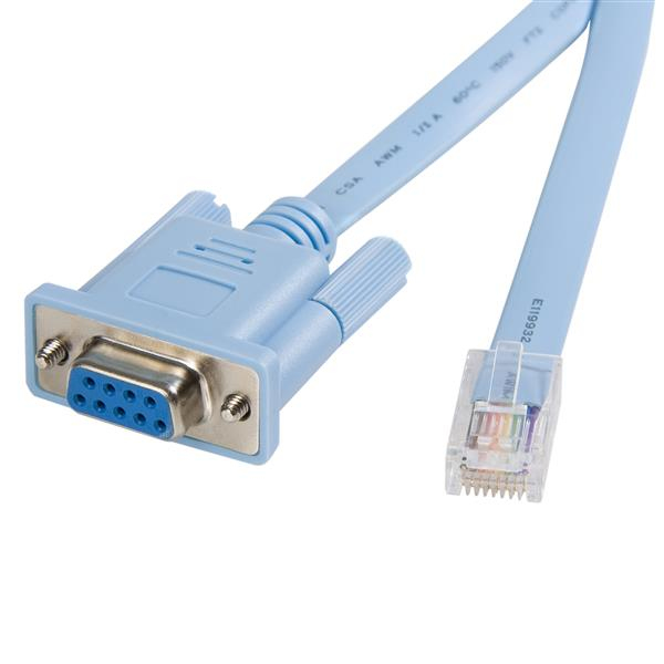STARTECH.COM CISCO CONSOLE ROUTER CABLE - RJ45 (M) - DB9 (F) - 6 FT LTW STARTECH — view 2