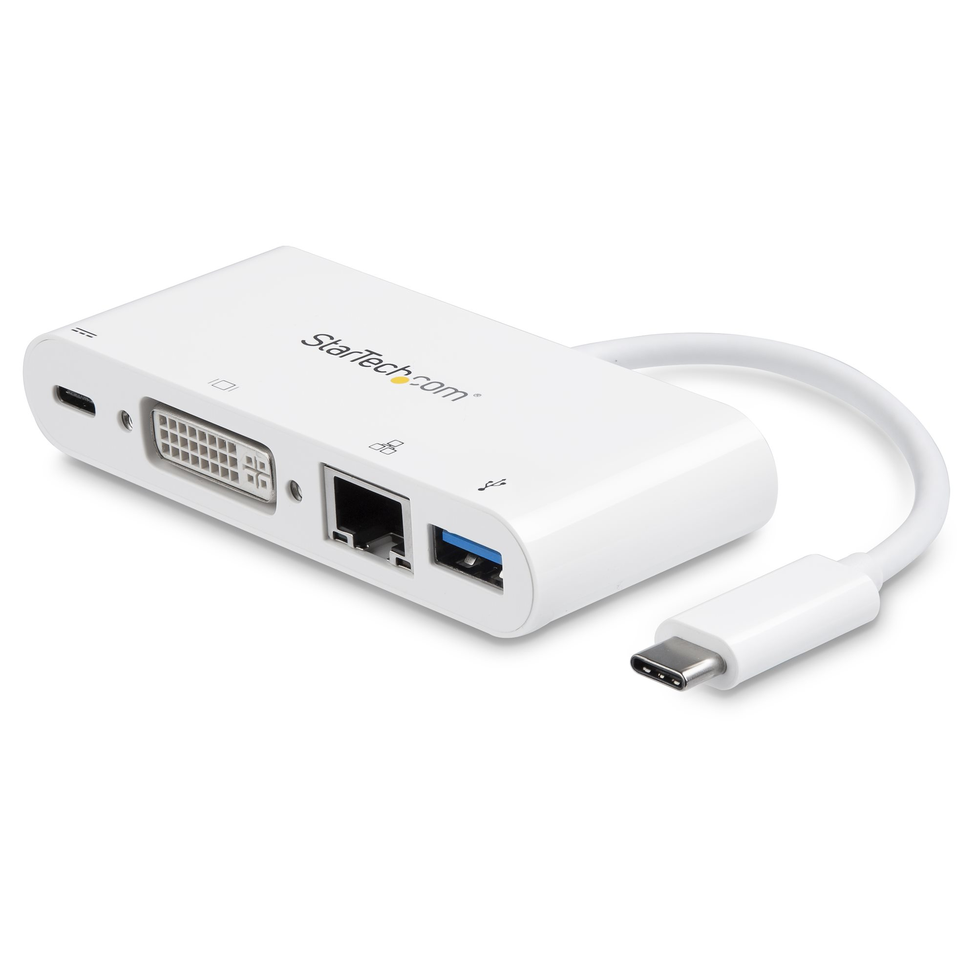 STARTECH.COM USB-C MULTIPORT ADAPTER - PD - DVI - GBE - USB 3.0, 3 YR STARTECH — view 2