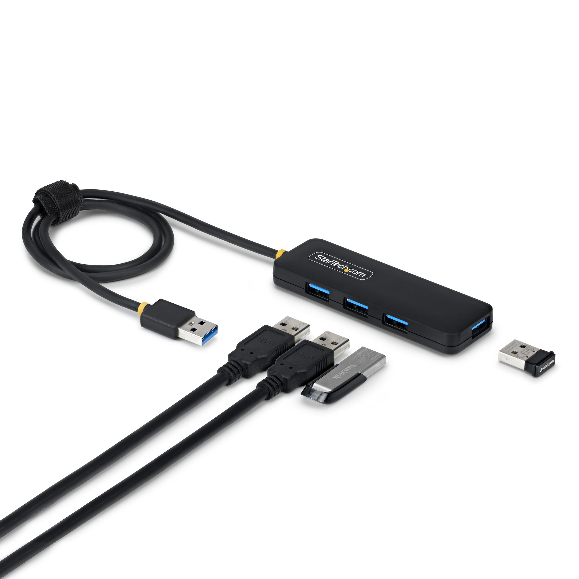 STARTECH.COM 4-PORT USB-A HUB, 5GBPS, BUS POWERED, SMALL TRAVEL MINI HUB, 2 YR STARTECH — view 2