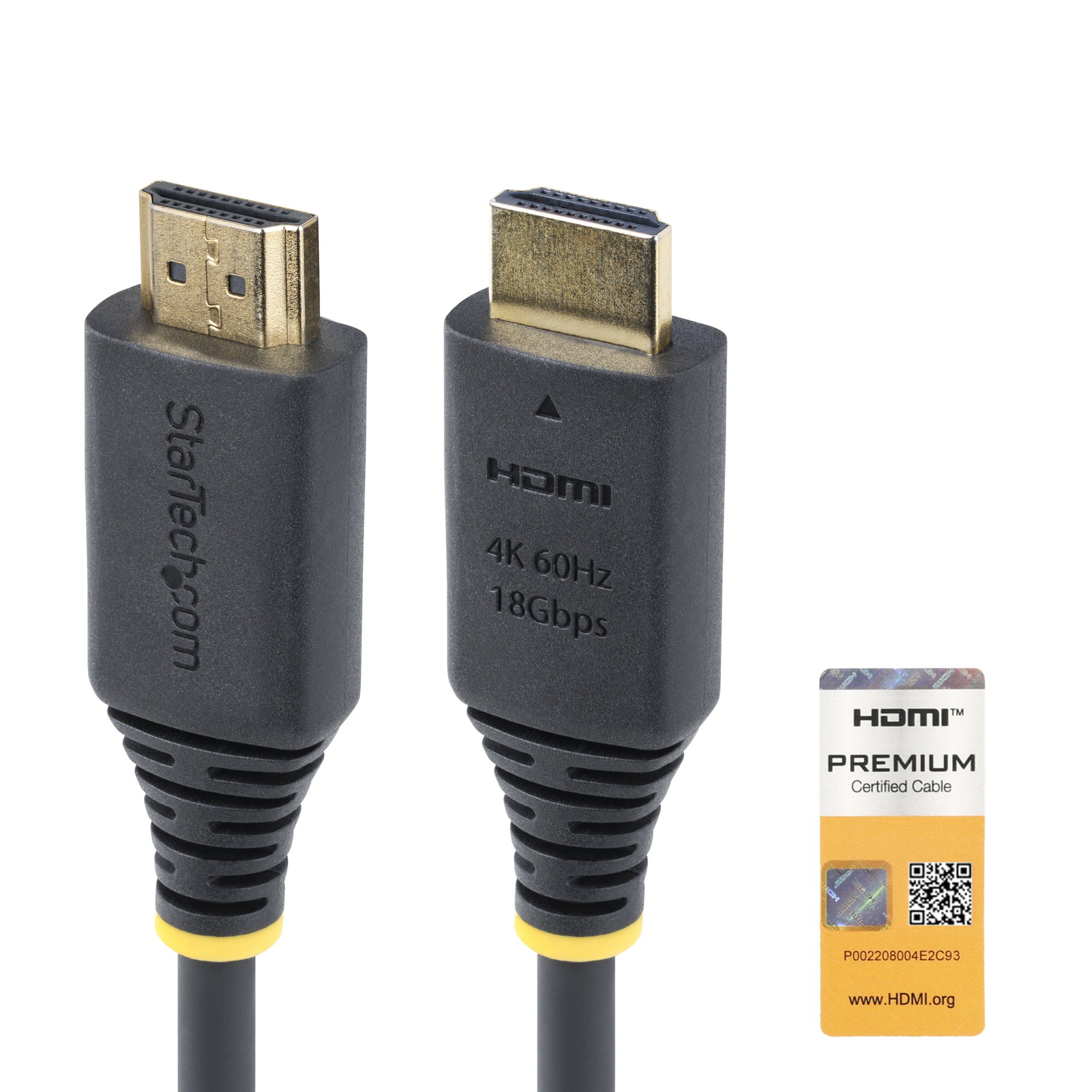 STARTECH.COM 2M (6.6FT) PREMIUM CERTIFIED HIGH SPEED HDMI CABLE, 4K60HZ, LTW STARTECH — view 2