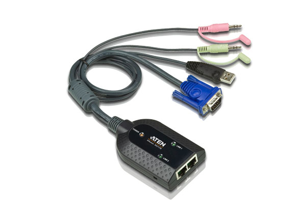 ATEN VGA USB VIRTUAL MEDIA KVM ADAPTER WITH AUDIO, DUAL OUTPUT FOR KM SERIES ATEN — view 2