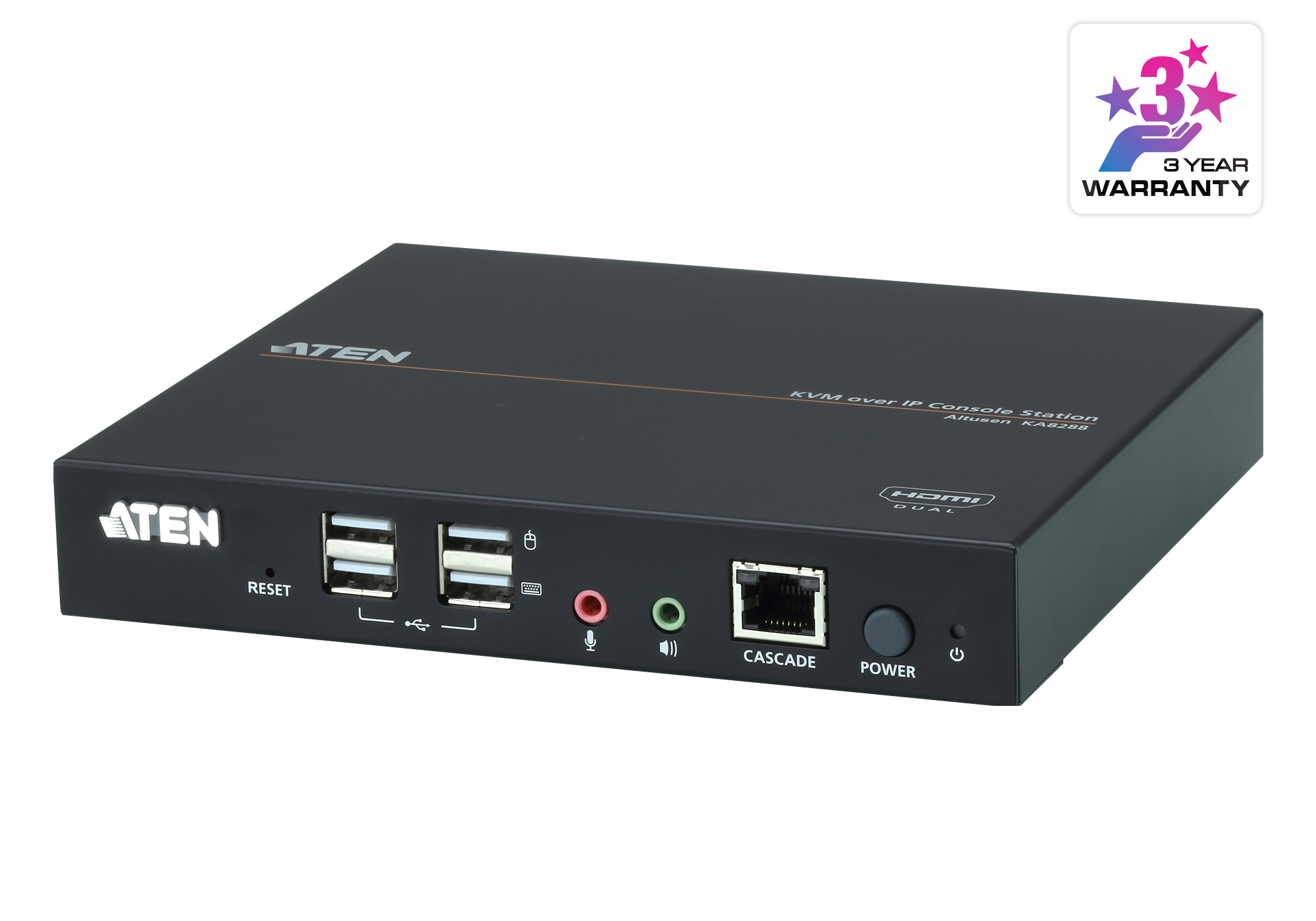 ATEN DUAL HDMI USB KVM CONSOLE STATION FOR SELECTED ATEN KNXXXX KVM OVER IP SERIES ATEN — view 2