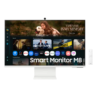 SAMSUNG 32" 16:9 M80F SMART MONITOR, UHD, CAM, USB-C 65W, AI, PLAY HUB WIFI/BT WHITE, 3YR SAMSUNG — view 2