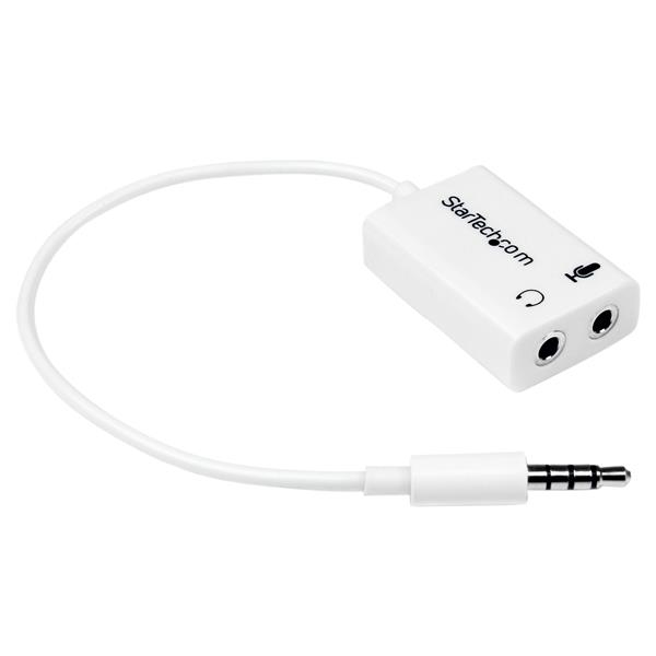 STARTECH.COM 4 POSITION MICROPHONE AND HEADPHONE SPLITTER - 3.5 MM - WHITE LTW STARTECH — view 2