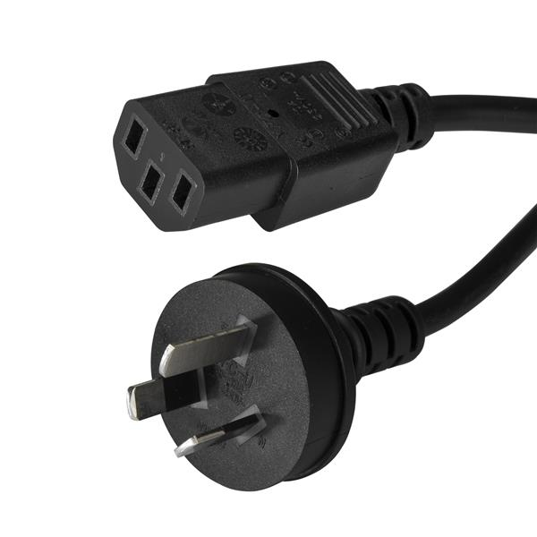 STARTECH.COM 1M COMPUTER POWER CORD, AS/NZS 3112 TO C13 CABLE, 18AWG LTW STARTECH — view 2