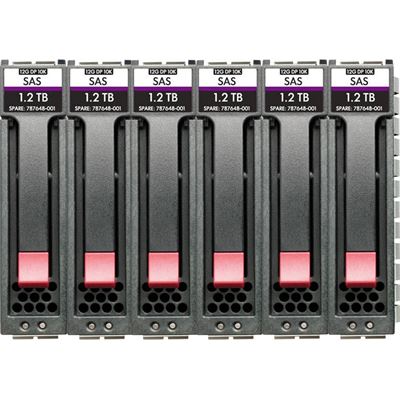 HPE MSA 14.4T SAS 10K SFF M2 6pk HDD Bdl HPE — view 1