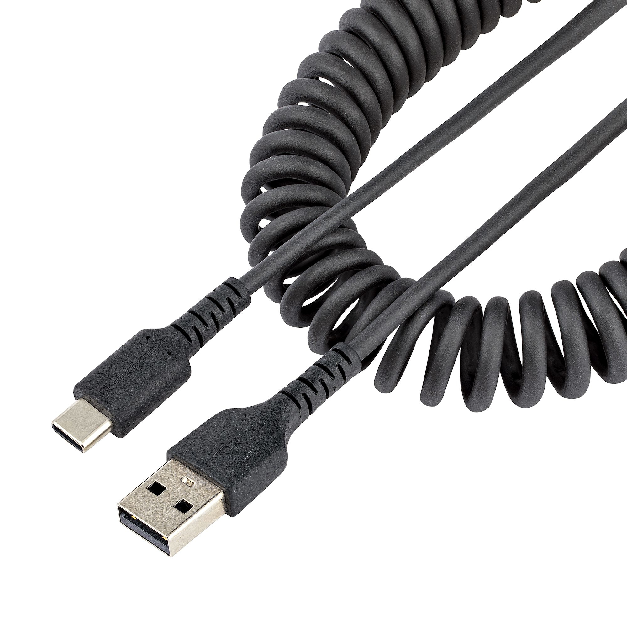 STARTECH.COM 1M USB A TO C CHARGING CABLE, DURABLE COILED USB CABLE, LTW STARTECH — view 2