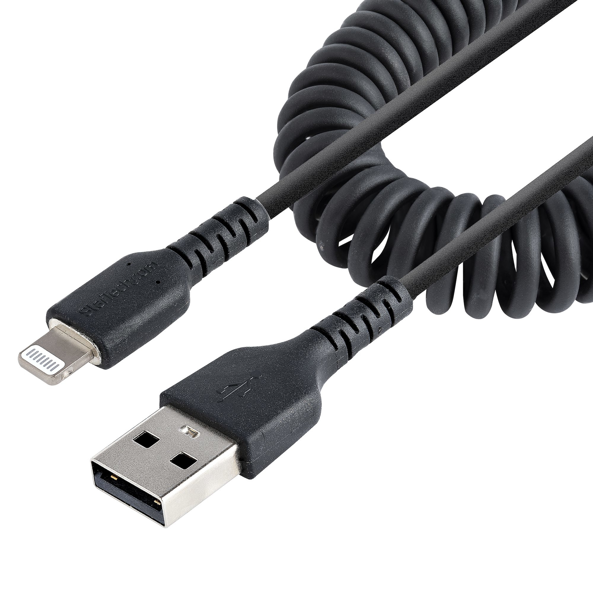 STARTECH.COM 1M USB TO LIGHTNING CABLE, MFI CERTIFIED, COILED CABLE, 2 YR STARTECH — view 2