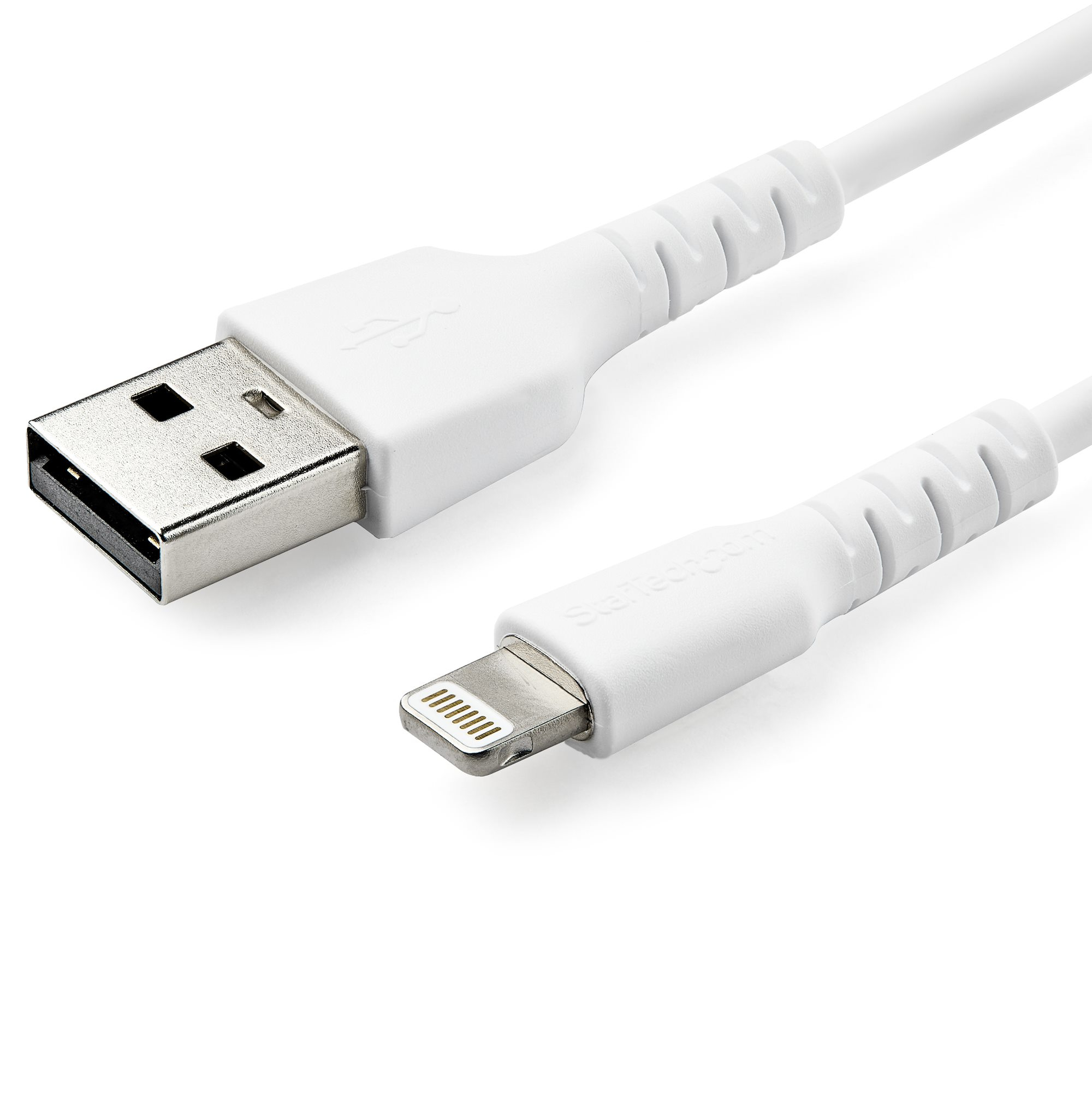 STARTECH.COM 1M/3FT DURABLE USB-A TO LIGHTNING CABLE MFI CERTIFIED, WHITE 2 YR STARTECH — view 2