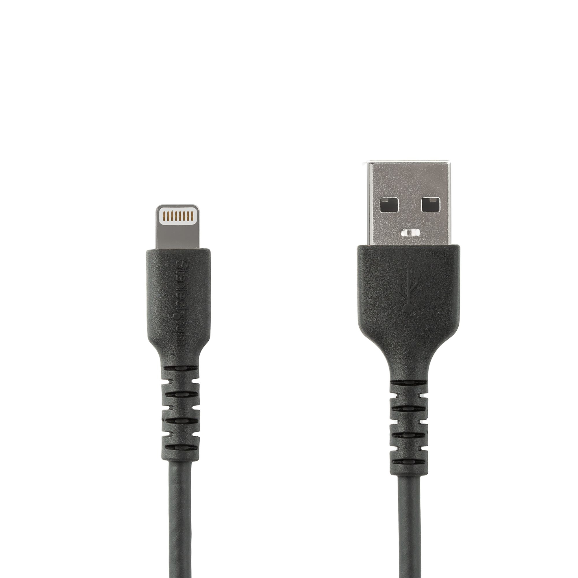 STARTECH.COM 1M/3FT DURABLE USB-A TO LIGHTNING CABLE MFI CERTIFIED, BLACK 2 YR STARTECH — view 2