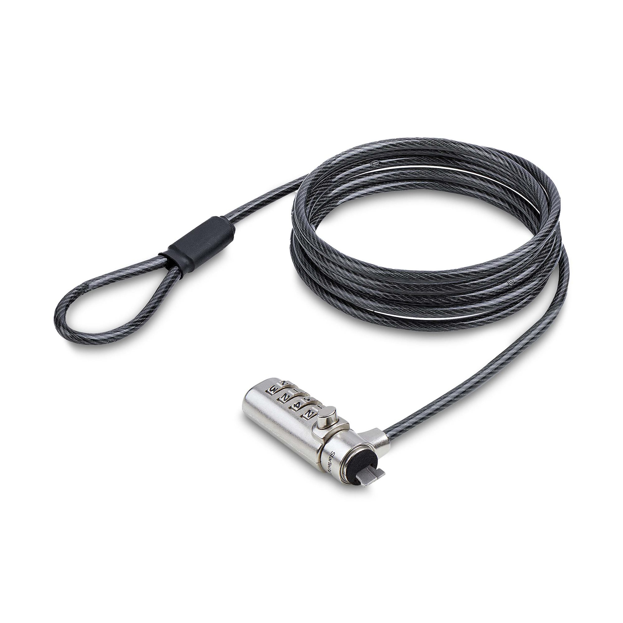 STARTECH.COM SLIM LOCK K-SLOT COMPATIBLE, 5FT COMBINATION LOCKING CABLE, 2 YR STARTECH — view 1