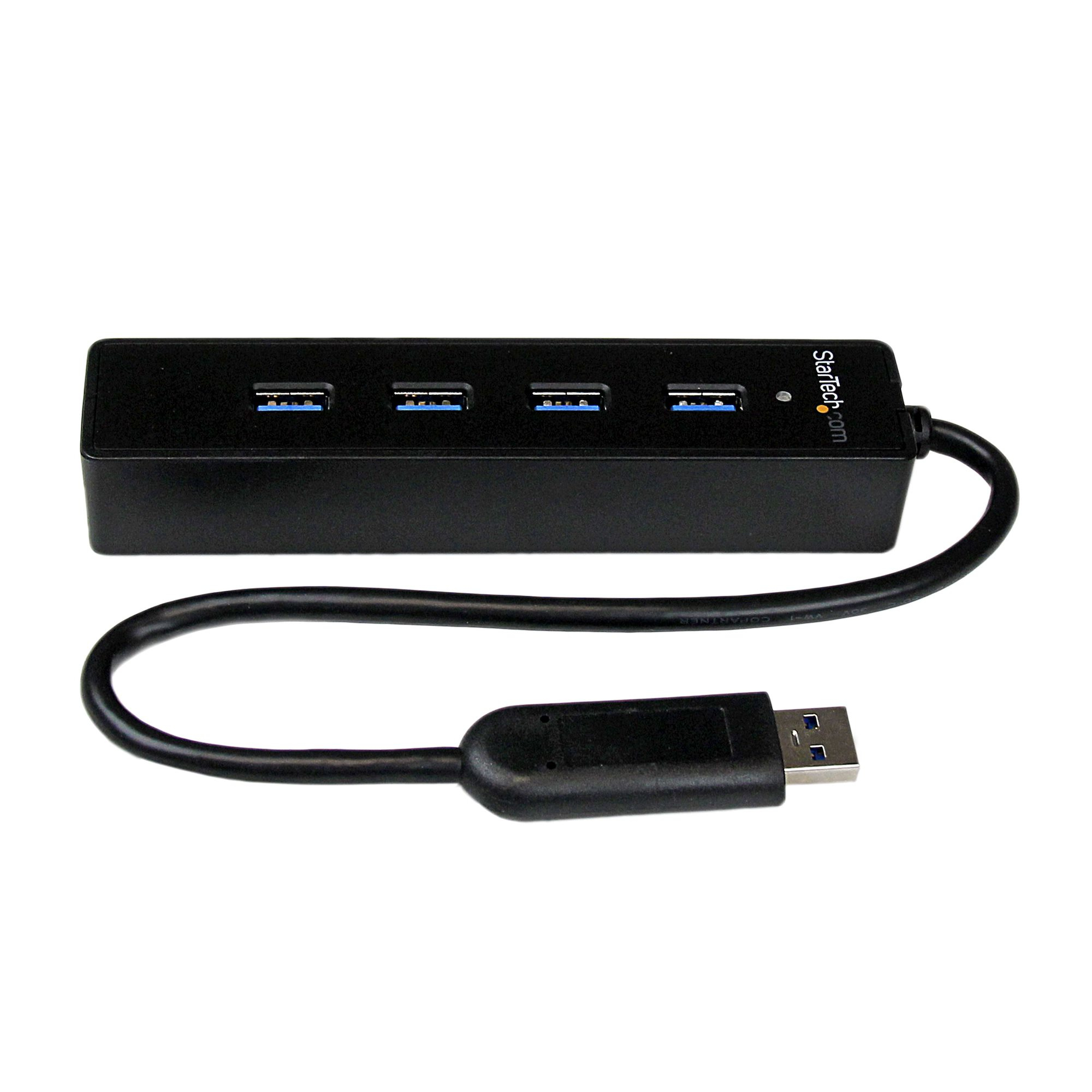 STARTECH.COM 4 PORT USB 3.0 HUB 5GBPS W/LONG CABLE - PORTABLE, BUS POWERED 2 YR STARTECH — view 2