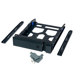 QNAP 3.5" HDD Tray with key lock and two keys, black and plastic, 2.5" and 3.5" screw pack QNAP — view 2
