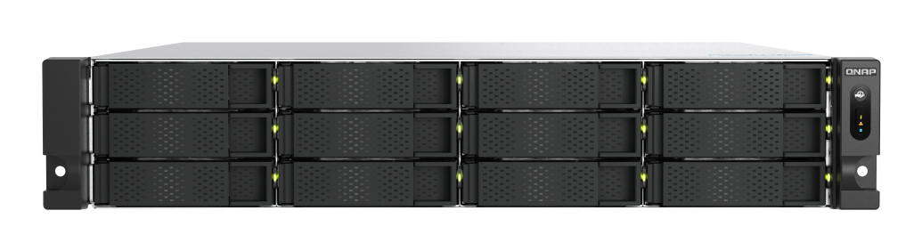 QNAP 12 BAY 2U RACKMOUNT NAS,AMD RYZEN,5.1GHZ 8 CORE,16GB RAM,M.2,10G,2.5G,PCIE,RP,5YR QNAP — view 2