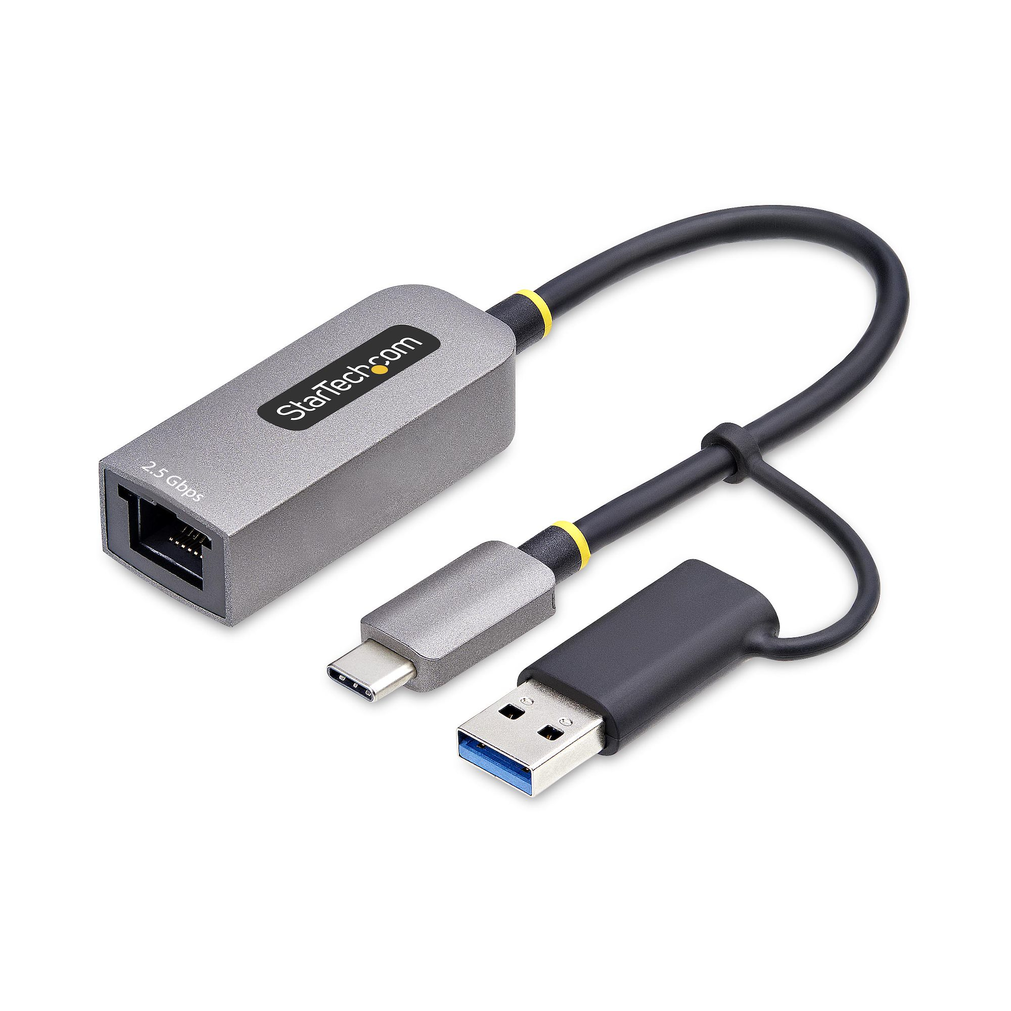 STARTECH.COM 2.5GBE USB-C TO ETHERNET ADAPTER WITH USB-A CONVERTER, 2 YR STARTECH — view 1