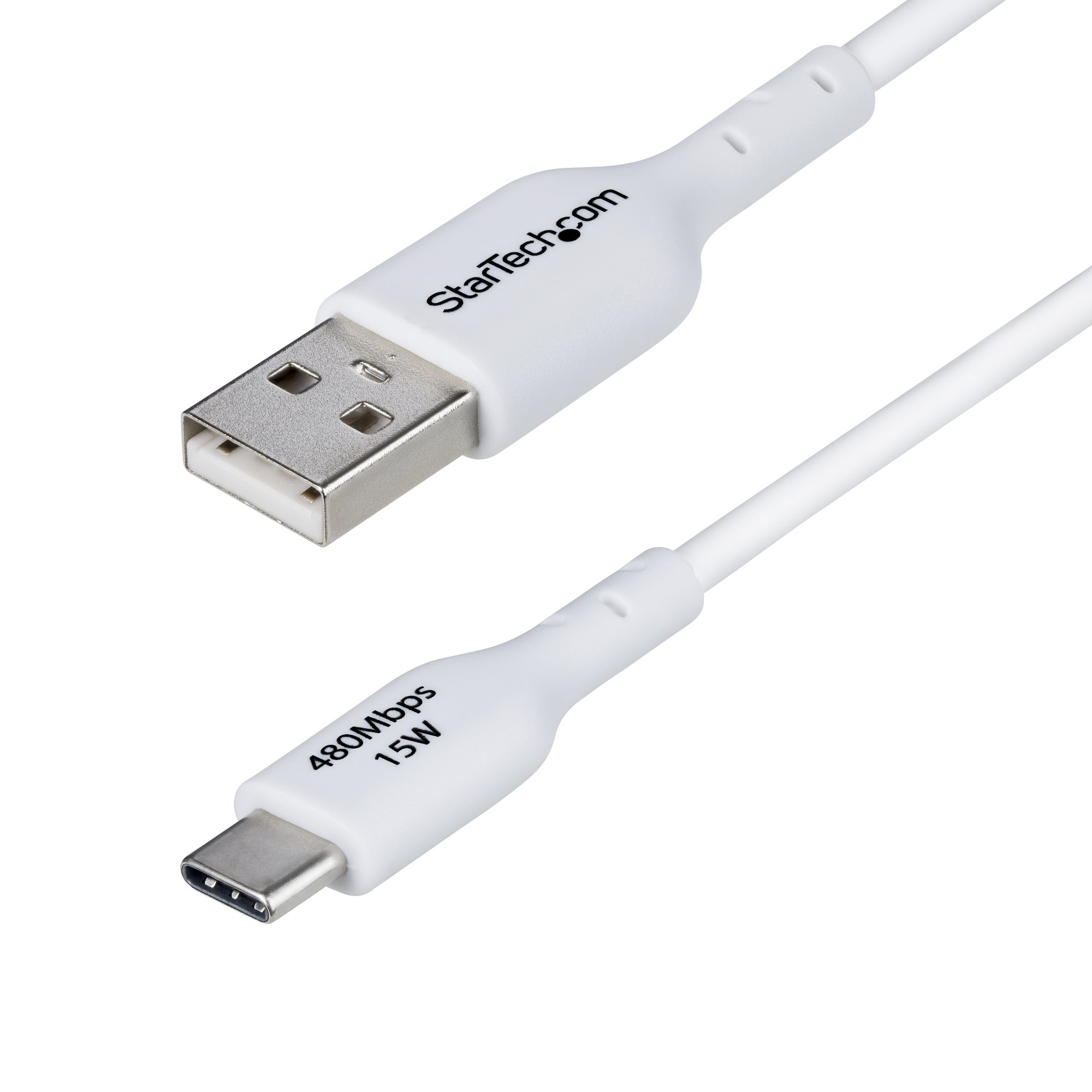 STARTECH.COM 3FT (1M) WHITE USB-A TO USB-C CHARGING CABLE/CORD, M/M, LTW STARTECH — view 2