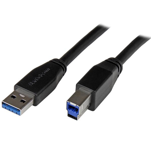 STARTECH.COM 15FT ACTIVE USB 3.0 USB-A TO USB-B CABLE - M/M - USB 3.1 GEN 1 2 YR STARTECH — view 2
