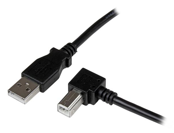 STARTECH.COM 1M USB 2.0 A TO RIGHT ANGLE B CABLE CORD-1 M USB PRINTER CABLE LTW STARTECH — view 2