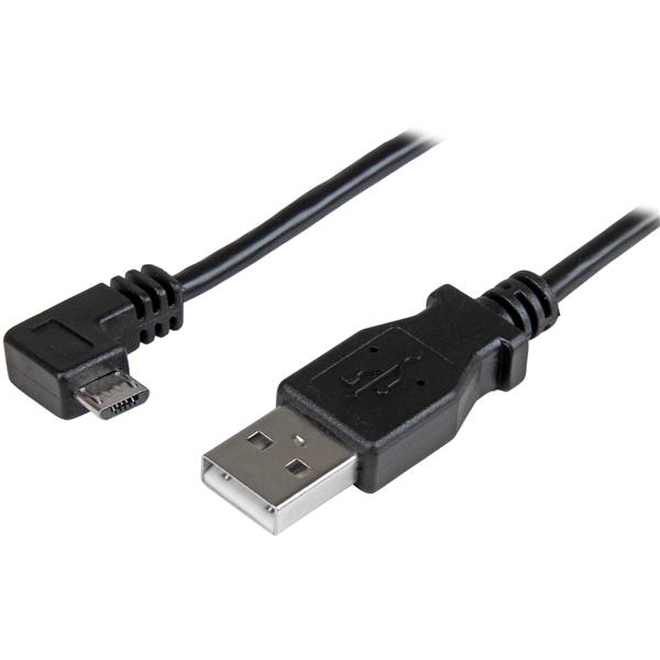 STARTECH.COM 0.5 M RIGHT ANGLE MICRO USB CABLE - CHARGE SYNC CABLE - 24 AWG LTW STARTECH — view 2